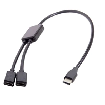 Immagine di chenyang CY USB C OTG Cavo, Tipo 1 Maschio a 2 Femmina Cavo Hub Dual Port per PC Portatile e Mouse Flash Disk