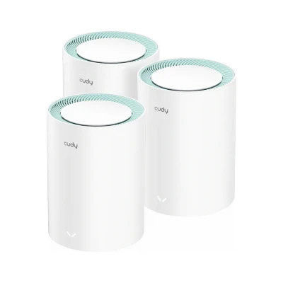 Immagine di Cudy AC1200 Gigabit Sistema WiFi a Rete Completa, Dual Band, Estensore WiFi, Porte Gigabit, Antenne ad alto guadagno, VPN, Cloudflare, Connetti fino 100 Dispositivi, M1300 3 Pacchetto