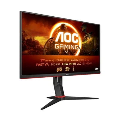 Immagine di AOC Gaming 27G2ZN3 Monitor da 27 pollici, 240 Hz, 0,5 ms, FreeSync Premium (1920x1080, HDMI, DisplayPort) nero/rosso