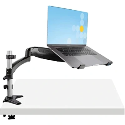 Immagine di StarTech.com Supporto per PC portatile o monitor singolo da 34&quot; articolato Staffa ripiano laptop Braccio porta monitor/notebook ergonomico (ARMUNONB)