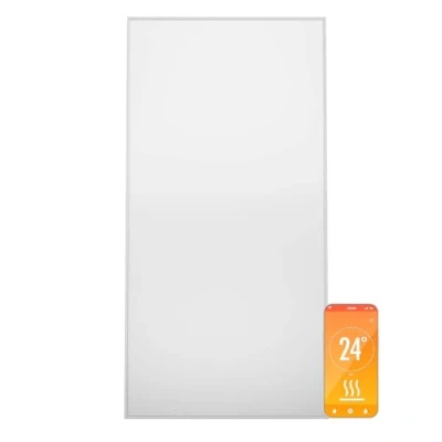 Immagine di KLARSTEIN Stufa Elettrica Infrarossi Basso Consumo, Pannello Radiante 770W, Telecomando e Timer, WiFi App, Pannelli a Riscaldamento, per Riscaldamento No CO2