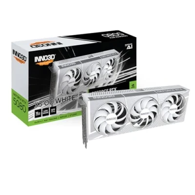 Immagine di Inno3D GeForce RTX 5080 X3 OC 16GB GDDR7 Reflex 2 AI DLSS4 Blanca