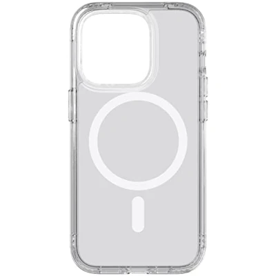 Immagine di tech21 Evo Clear for iPhone 14 Pro, Compatible with MagSafe, Basic case, TPU and Anti Microbial material, Clear, Multi drop protection: 3.6m