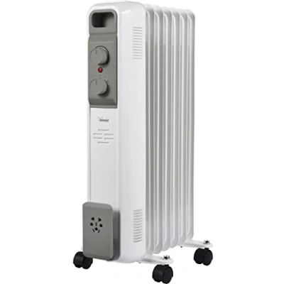 Immagine di Bimar HO427 Termosifone Elettrico, Radiatore ad Olio a Basso Consumo, Calorifero con 7 Elementi e 5 Canali di Circolazione Termostato Regolabile, 3 Potenze Riscaldamento, Trasportabile