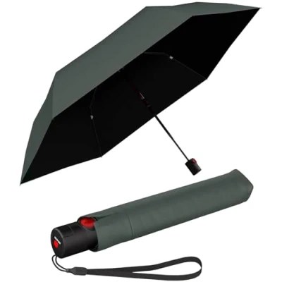 Immagine di Knirps Ombrello tascabile Ultra U.200 Medium Duomatic On To Automatico Antitempesta Antivento, Forest con protezione dai raggi UV e dal calore, 95 cm