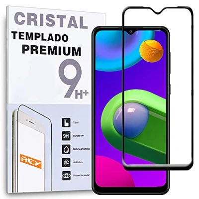 Immagine di REY Pellicola salvaschermo 3D per Samsung Galaxy M02 M02s A02 A02s A03S A03 Core, Nero, Vetro temperato, Copertura Completa, Protettiva Protezione Schermo, / 4D 5D
