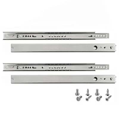 Immagine di HELPMATE guide per cassetti, 27 mm, lunghezza 246 set da 4 paia, estraibili in acciaio zincato, colore argento, con materiale di fissaggio incluso