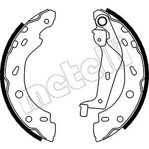 Immagine di metelligroup 53 0237 Ganasce Freno Made in Italy, Pezzo di Ricambio per Auto/Automobile, Kit Composto da 4 Pezzi, Certificate ECE R90