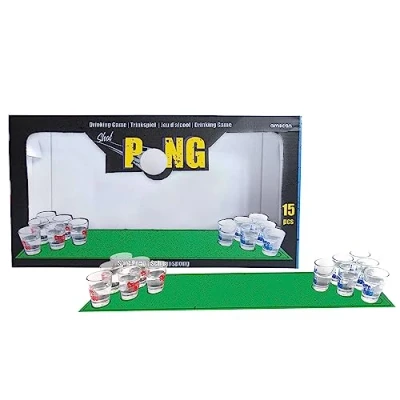 Immagine di Amscan gioco da bere Shot Pong, 12 bicchieri, 2 palline, 1 base, giochi bere, per feste