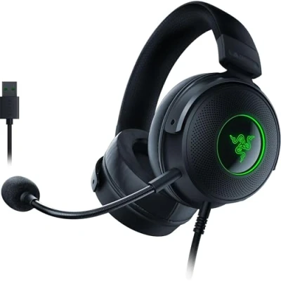 Immagine di Razer Kraken V3 Cuffie cablate USB da gaming con Chroma RGB (Driver TriForce in Titanio 50 mm, THX Spatial Audio, Tecnologia RGB) Nero