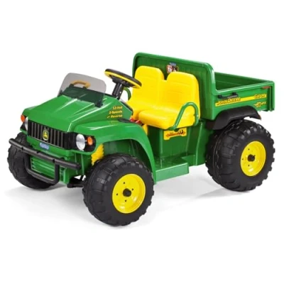 Immagine di Peg Perego John Deere Gator HPX Trattore Elettrico Cavalcabile per Bambini dai 3 Anni, Utility Vehicle con Cassone Ribaltabile e Clacson, Batteria Ricaricabile da 12V