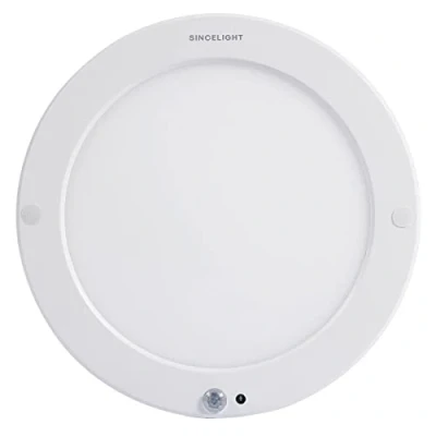 Immagine di SINCELIGHT Plafoniera a LED con sensore di movimento PIR, accensione/spegnimento automatico, 18W, bianco caldo 2700K, montaggio superficie, interruttore luce
