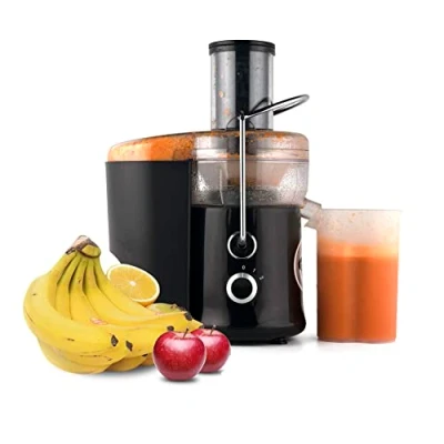 Immagine di STARLYF Centrifuga Frutta e Verdura XL Juicer, 600 W, 2 velocità, Estrattore di Succo, Potente spremiagrumi, senza BPA, per la cucina, polpa, succhi più veloci