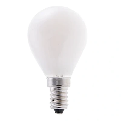 Immagine di Velamp lampadina LED a filamento diffusore Opal Forma Sfera (P45) Attacco vite piccolo (E14) Potenza 6W Equivalenti 60W Luminosità 806lm Temperatura colore 6500K (luce fredda)