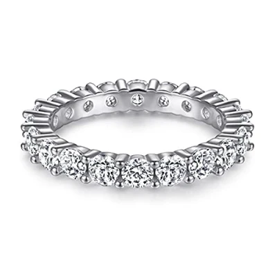 Immagine di HCMA Anello in Argento Sterling 925 Creato con Diamanti moissanite Pietra preziosa fine Gioielli di Moda per Le Donne Regalo