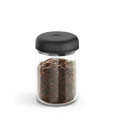 Immagine di Fellow Atmos Contenitore sottovuoto per caffè e alimenti, 1,2 litri, può contenere fino a 470 ml di chicchi caffè, contenitori ermetici bianco