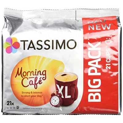 Immagine di Tassimo Morning Café XL, 21 capsule di caffè in confezione grande per bevande