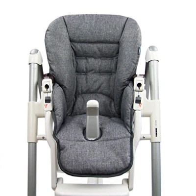 Immagine di BAMBINIWELT Coprisedile di ricambio compatibile con Peg Perego Prima Pappa Diner MELIERT (grigio mélange)
