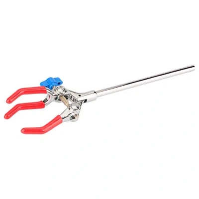 Immagine di Labasics 3 Rebbi Morsetto Girevole, Robusto a Prong Singola Regolazione, Multiuso Pinza da Laboratorio Dito Stile con Asta 18 cm, Lab Clamp per Uso in