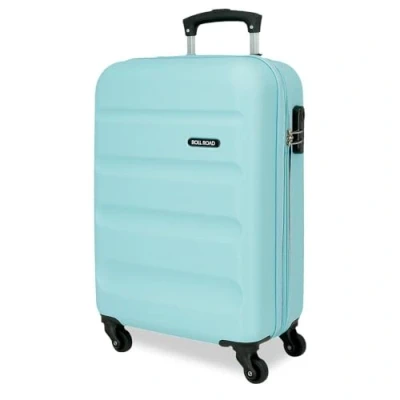 Immagine di ROLL ROAD Flex Valigia rigida realizzata in ABS, un materiale, chiusura a combinazione laterale 4 ruote doppie bagaglio mano, pratico interno con vano, Blu scuro, cabina