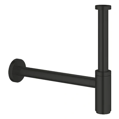 Immagine di GROHE 295032430 Sifone antiodore (1 1/4&quot;, per lavabo, superficie durevole), nero opaco