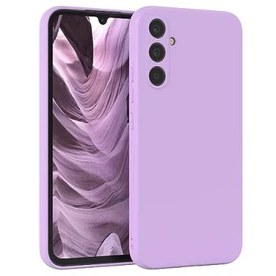 Immagine di EAZY CASE custodia in silicone per Samsung Galaxy A34 viola morbido antiurto protettiva con protezione fotocamera sottile premium cover TPU Phone