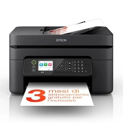 Immagine di Epson Workforce WF 2950DWF Stampante Multifunzione A4 a getto d&#039;inchiostro (Stampa Fronte Retro, Scansione, Copia, Fax) Display LCD 6.1cm, ADF, WiFi, Stampa da mobile e su Cloud, AirPrint