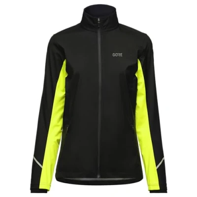 Immagine di GORE WEAR R3 Partial TEX INFINIUM Jacket, Giacca Donna, Nero Giallo Fluo, 42