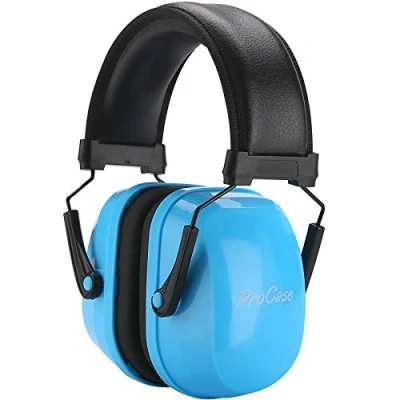 Immagine di Procase Cuffie Antirumore Bambini, NRR 24dB (SNR 26dB) con Pieghevoli Fascia Imbottita per Bambini a Fuoco D&#039;artificio Concerto Aereo Dormire Studiare Teatro Studio Blu