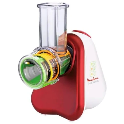 Immagine di Moulinex Fresh Express 3 in 1, Affettatutto, Grattugia Elettrico, Funzioni di Taglio, 200 W, Rosso, DJ7535