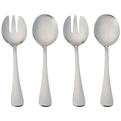 Immagine di Set di 2 posate per insalata in acciaio inossidabile 21 x 5 cm