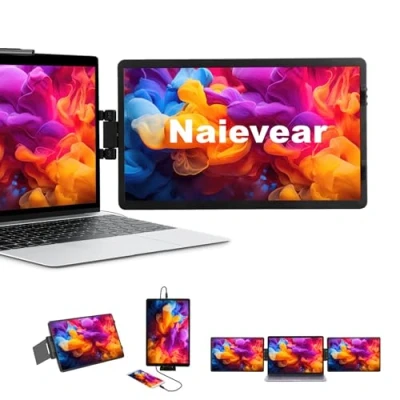 Immagine di Naievear monitor portatile, 11,6 pollici 1920 x 1080P FHD IPS dello schermo del computer portatile con HDMI/Type C/USB C, secondo esterno per laptop/pc/Mac/PS3/4/5/telefono