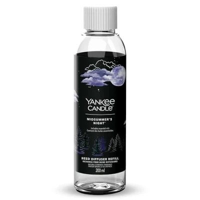 Immagine di Yankee Candle Signature Diffusore a bastoncini Ricarica Midsummer&#039;s Night 200 ml Fino 20 settimane di fragranza Un regalo perfetto per una donna