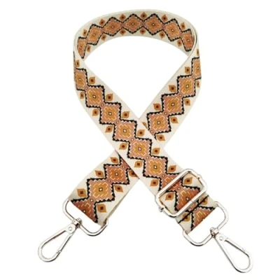 Immagine di Cinghia Tracolla per Borsa Donna Regolabile, Tracolle Ricambio Colorata Larga 3.8cm con Moschettoni Argento Crossbody Borsetta Accessori, Marrone, P3