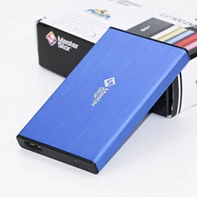 Immagine di MasterStorb hard disk esterno USB 3.0 Super Fast 2,5&quot; SATA, portatile, rosso, argento, nero, blu e rosa, tutti i diversi GB disponibili (500 GB, blu)