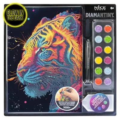 Immagine di DIAMANTINY Tigre Dipingi coi Numeri, Multicolore, 21 x 29,7 0,3 cm, 96026