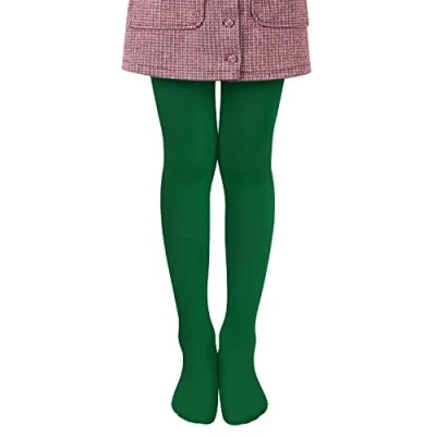 Immagine di L&amp;K II Collant per bambini estivi di danza classica con piede Calze morbide e comode elastici diversi colori 27251 (134 140, Verde Scuro)