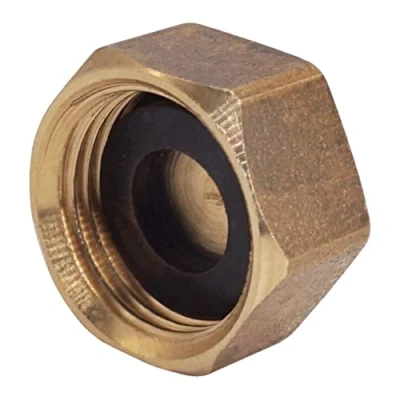 Immagine di SKIR&#039;CO (2 pezzi) Tappi Filettati, 3/8&quot; Tappo in Ottone Femmina con Rondella, Filettatura BSP, Tubi, Terminale Tubo