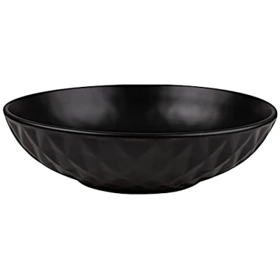 Immagine di NAVA Piatto fondo in ceramica Soho Classic nero per servire zuppe pranzo 20 cm 1 l