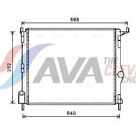 Immagine di AVA COOLING SYSTEMS RTA2476 Radiatore motore Alluminio 480mm 414mm 23mm Alette di raffreddamento montate meccanicamente DACIA: Logan I MCV, Sandero