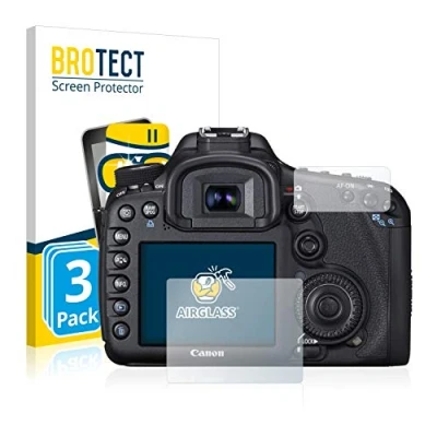 Immagine di brotect Pellicola Protettiva Vetro per Canon EOS 7D Protezione Schermo (3 Pezzi) [Durezza Estrema 9H, Chiaro]