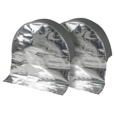 Immagine di Walser 2X coperture Termiche per Pneumatici, 2 Pezzi copriruota Fino a 17&quot;/195 mm, Set di Ruote, Copertura Pneumatici in Argento