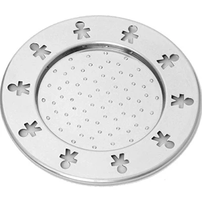 Immagine di Alessi AKK80/13 Mini Girotondo Sottobicchiere anti umidità in acciaio INOX 18/10 a finitura lucida