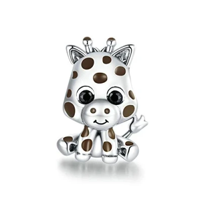 Immagine di Ciondolo in argento Sterling 925, a forma di tigre, gatto, mucca, scimmia, pavone, animale, per bracciali Pandora