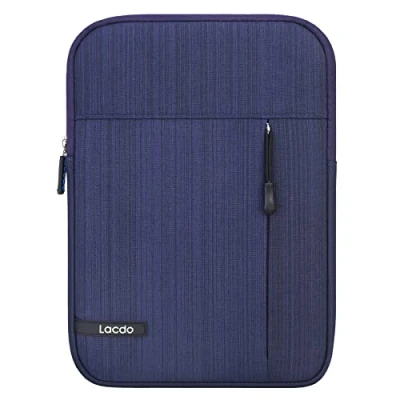 Immagine di Lacdo Custodia Protettiva Borsa Tablet per 11&quot; iPad Pro M4 OLED 2024, Air M2 10.9&quot; iPad, Pro, 10.2&quot; 5 4, 10.5&quot; Samsung Galaxy Tab A9+, Blu