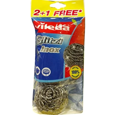 Immagine di Vileda Glitzi Paglietta in Acciaio Inossidabile 3 Pezzi