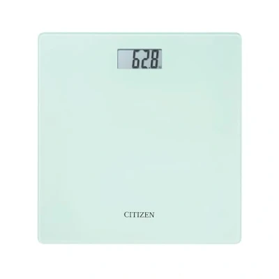 Immagine di CITIZEN HMS324 Bilancia pesapersone, Design fine, risultati delle misure precedenti, tecnologia Step On, display LCD e vetro ad alta resistenza.