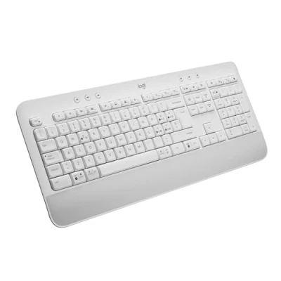 Immagine di Logitech Signature K650, Tastiera Poggiapolsi Wireless Full size con Bluetooth BLE o Ricevitore USB Logi Bolt, Tasti Smorzati e Tastierino, Compatibile PC/Windows/Mac, Italiano QWERTY Bianco