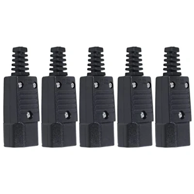 Immagine di Qhpnunhq 5X Nero IEC 320 C14 Spina Maschio AC Potenza Inlet Presa Connettore 250V 10A