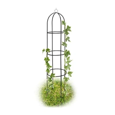 Immagine di Relaxdays 6X Grigliato a Colonna, Graticolato per Piante Rampicanti, Supporto Resistente alle Intemperie, H:190 cm, Verde